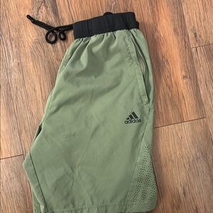 Adidas Green and Black Athletic Shorts